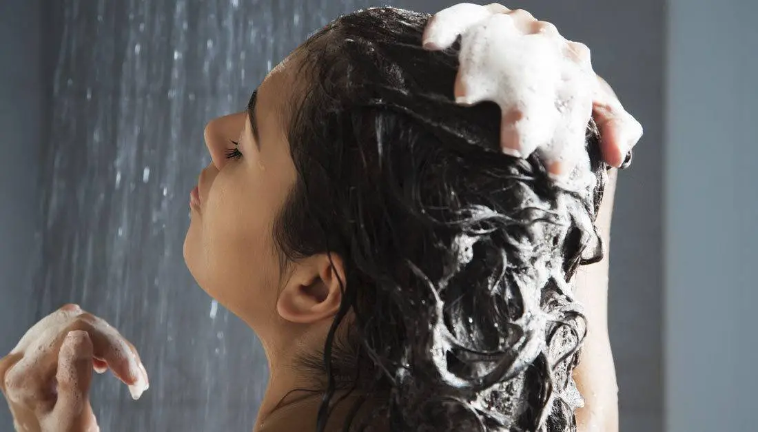 Rinse hair with cold water