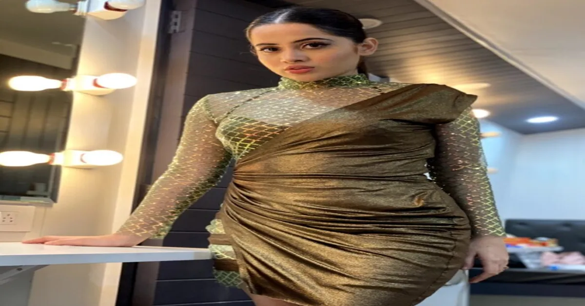 fashion urfi javed glass dress